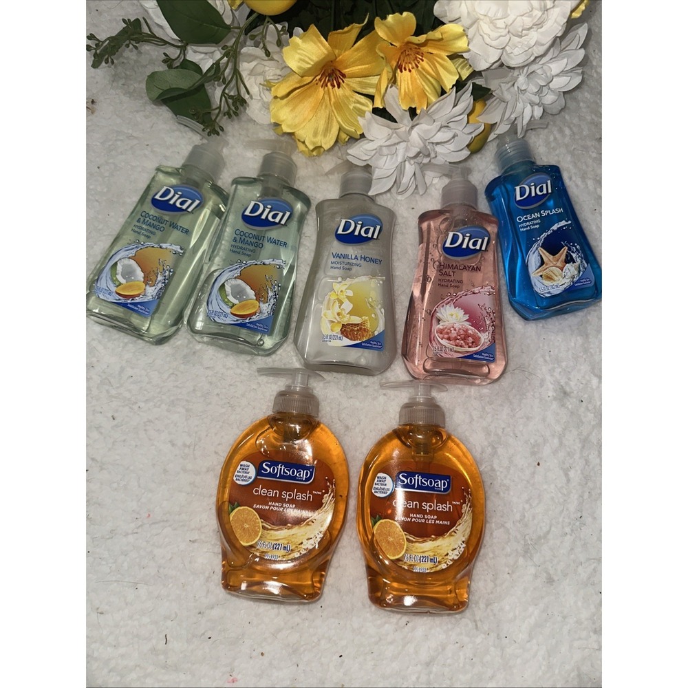 Dial and Softsoap Liquid Hand Soap Bundle Assorted Scents 7 Piece Set